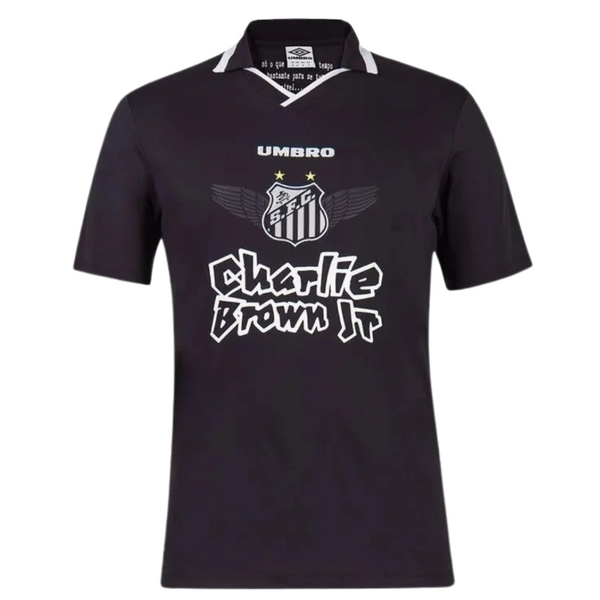 Camisa Santos X Charlie Brown JR - Preta