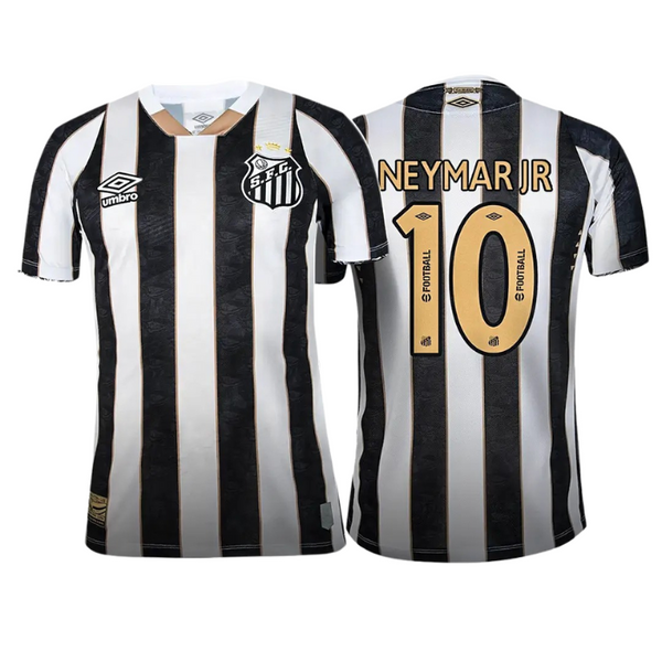 Camisa Santoa II 2024/25 Neymar #10 Torcedor Masculina - Preto e Branco