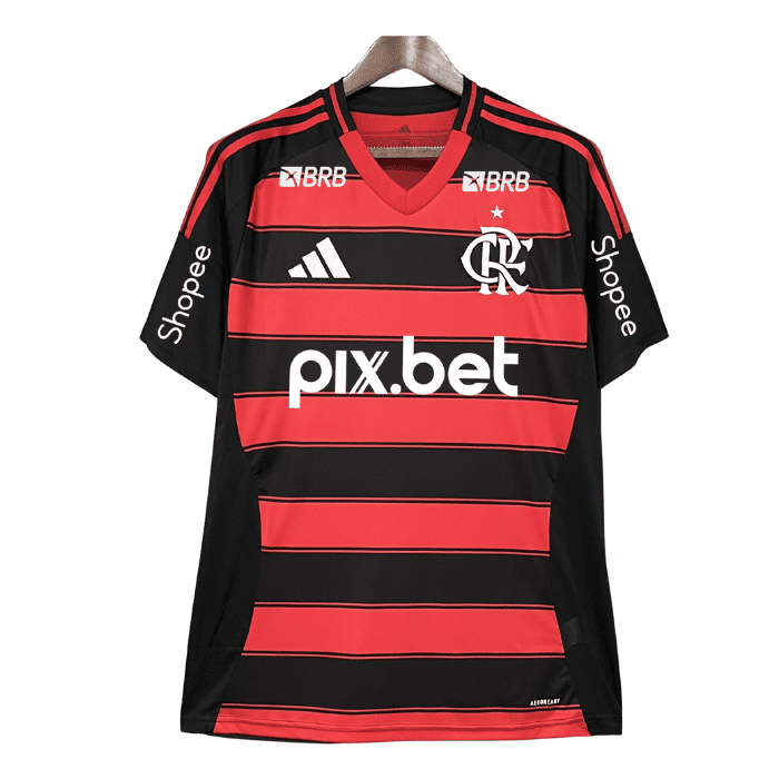 Camisa Flamengo I 2025/26 Masculina - Vermelho e Preto